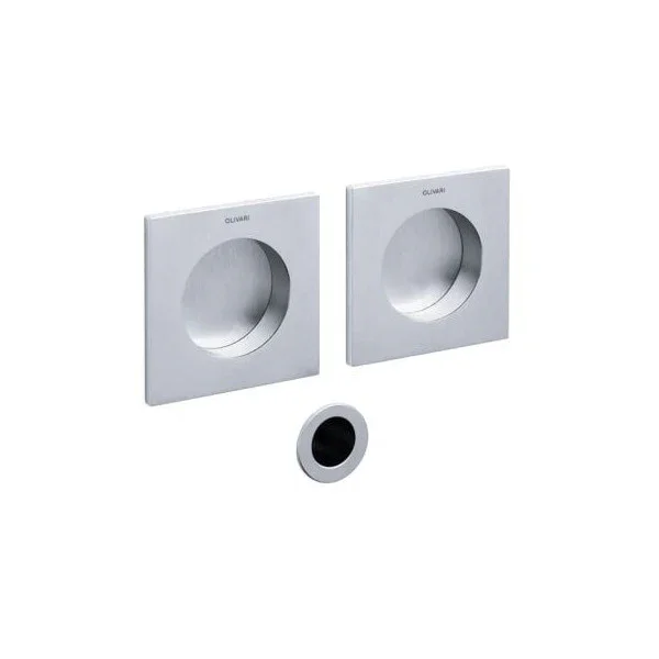 Promotion Saisonnière Olivari D129-CO Square Door Handle in Matte Chrome set