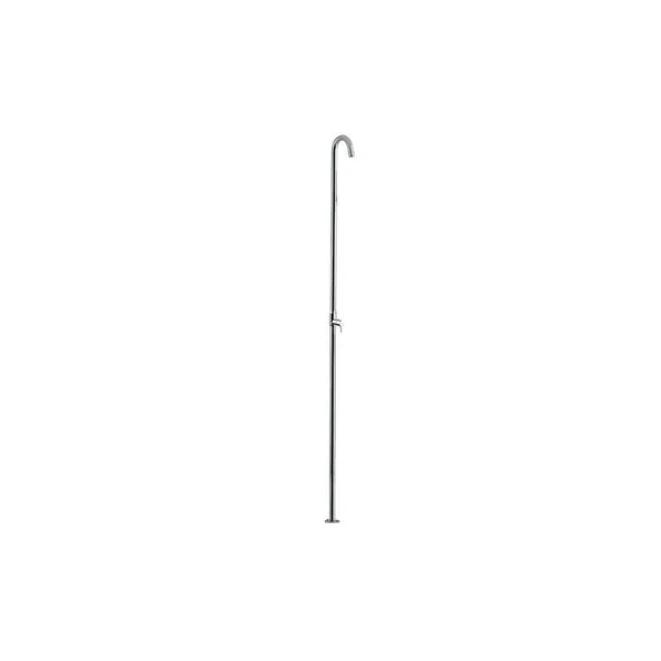 Soldes Elka Floor-standing stailess steel outdoor shower column with mixer cartridge and microblower - 7085