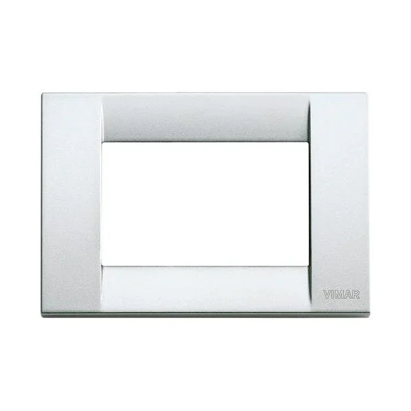 Prix Choc Classic Vimar Matte Silver Metal 3-Gang Marine Electrical Switch Plate - 16733.21.02