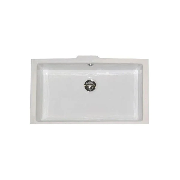 Scarabeo Ceramic Undermount Sink 50cm White - Durable Marine-Grade Kitchen and Bathroom Basin Bon Plan