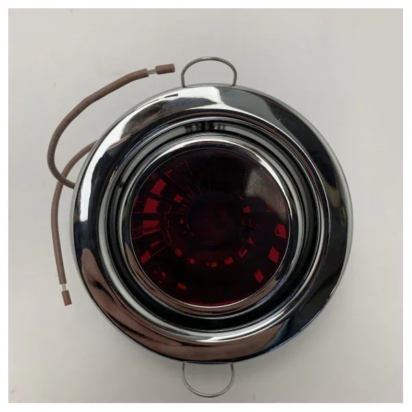 Commander Maintenant Cantalupi Chrome Brass Spotlight with Red Glass - 12-24V, Weatherproof Boat Light by Cantalupi
