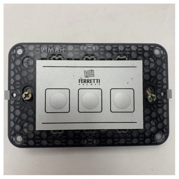 Ferretti Vimar Marine Grade 3-Button Eikon Light Switch - Durable Waterproof Switch for Boats and Yachts Livraison Express