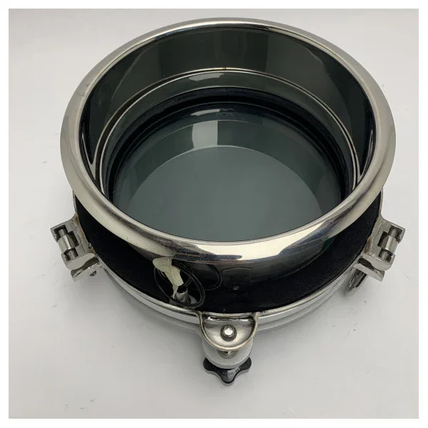 SCM Stainless Steel Marine Porthole with flood hatch D200mm - S00296.05.AV Promotion Saisonnière