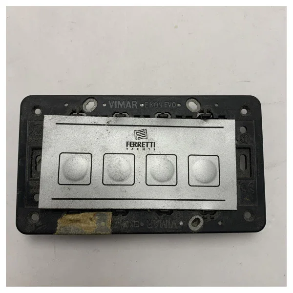 Meilleur Choix Ferretti Marine Light Control Switch Vimar Eikon EVO 1-Button Panel Durable Waterproof