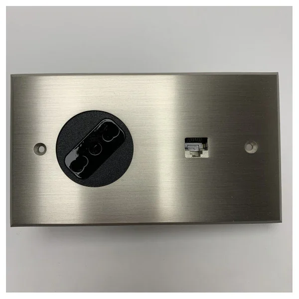 Meljac Marine Grade Stainless Steel RJ45 & Bipolar Switch Panel 142x80mm for Maritime Electrical Installations Prix Promo
