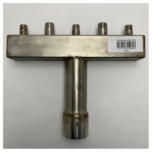 Marine Stainless Steel T-Shaped Fluid Distribution Coupling with Five Outlets - Corrosion Resistant for Marine Systems Nouvel Arrivage