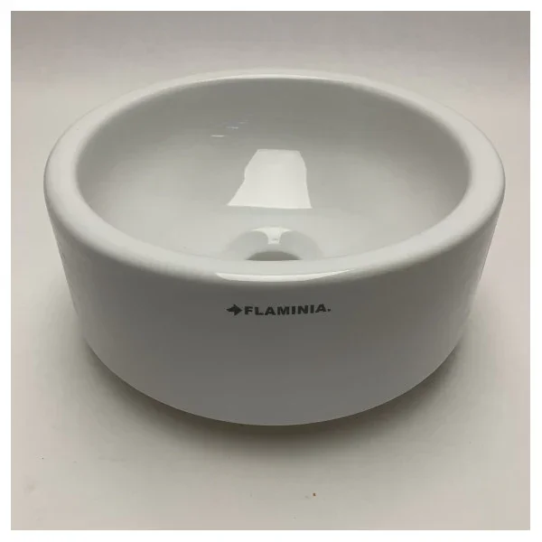 Flaminia Compact Ceramic Mini Twin Sink for Boats - Durable Marine-Grade White Basin with Central Drain Prix Promo