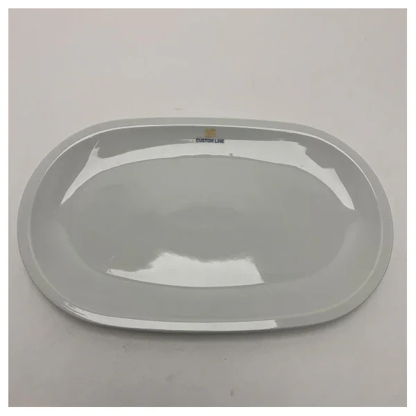 Custom Line Oval Ceramic Serving Platter in Capri Yellow - Durable and Marine-Ready Tableware Petit Prix