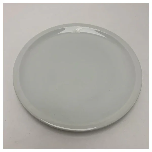 CRN Durable Marine Porcelain Dinner Plate with Chrome Rim - 24 cm, Waterproof and Dishwasher Safe Top Vente