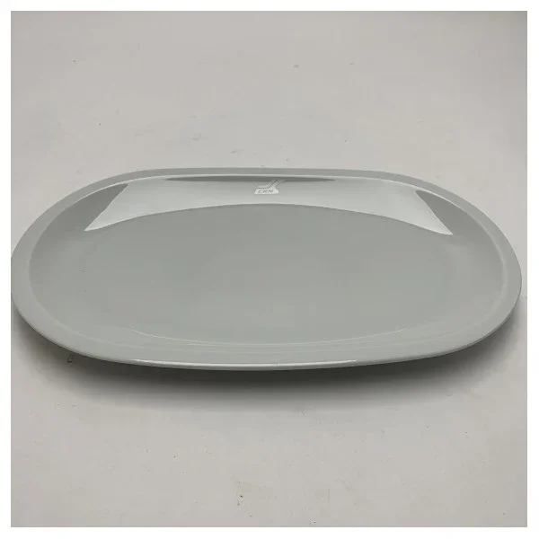 Oval Ceramic Tray 35 cm with Chrome Finish and CRN Logo - Durable Marine Serving Tray for Boats and Yachts Achetez Aujourd'hui
