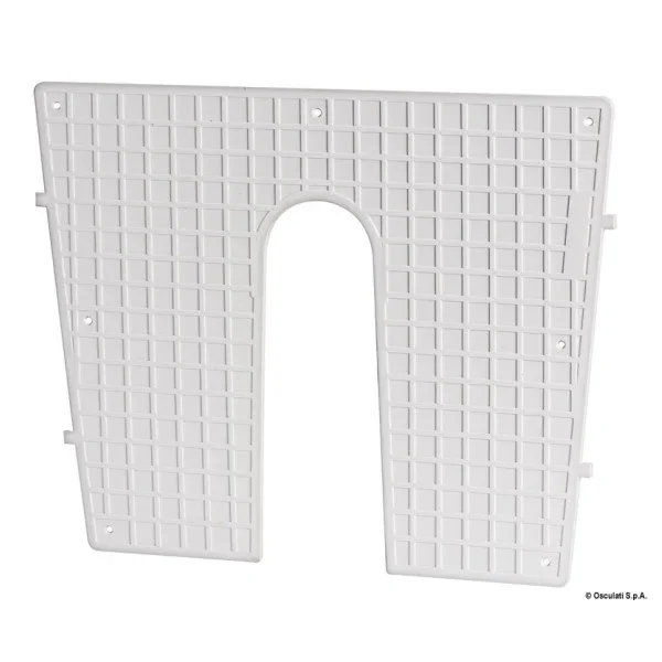 Prix Réduit Osculati Durable Marine Protective Stern Back Plate - Weather-Resistant White Plastic Boat Guard 430x350mm