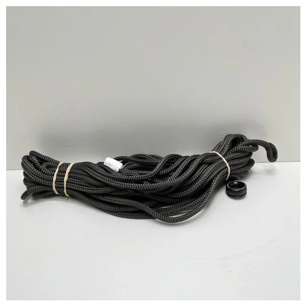 Lancelin Black-Grey Marine Rope 1551A3346Y - Durable, Saltwater Resistant Nautical Rope with Aluminum Ring Commander Vite