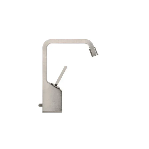 Gessi Rettangolo XL Black Basin Mixer Tap Spares 26107.299 with Stainless Steel Flexible Hoses Populaire