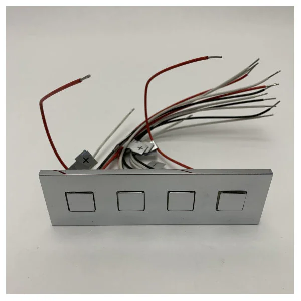 Affaire À Saisir BCM Marine Stainless Steel 4-Button Vertical Switch Panel - Durable, Compact & Easy Wiring for Boats and Yachts - 7051/P040/3