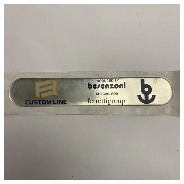 Commander Vite Ferretti Metal Logo Badge for Besenzoni Cranes & Accessories - 213821