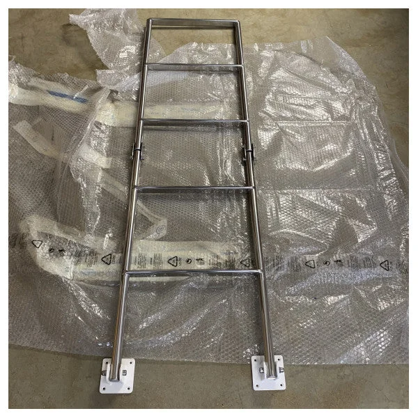 Ferretti High-Quality Stainless Steel Marine Folding Boat Ladder for Ships and Yachts 142 x 40 cm Meilleure Vente