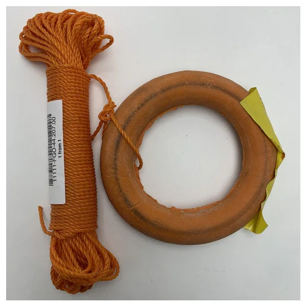 Floating Rescue Ring with 15m Buoyant Polypropylene Line - High Visibility Maritime Safety Equipment Prix Choc