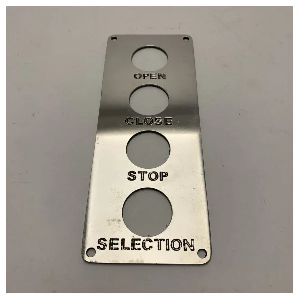 Pas Cher Marine Stainless Steel Control Panel AISI 316 - Durable, Corrosion-Resistant Maritime Operating Panel with Clear Function Engraving
