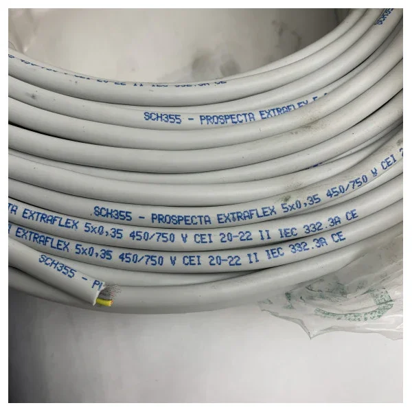 Prospecta SCH355 5-Core 0.35mm� Flexible Marine Electrical Cable - Durable PVC, Moisture and Salt Resistant for Ship Installations Petit Prix
