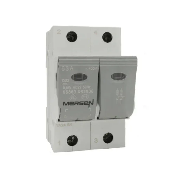 Mersen 63A 2-Pole Power Switch Disconnector Fuse for Marine Electrical Installations - J1012606B Populaire