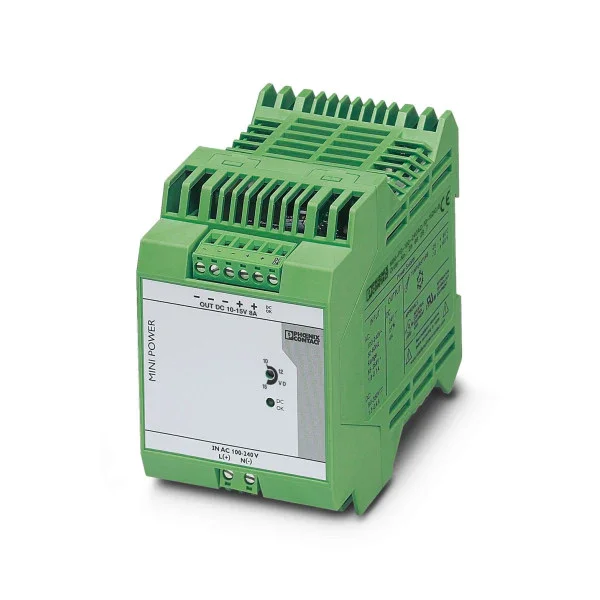 Offre Du Jour Phoenix Contact Marine Power Supply Unit 10-15V DC, 8A with Robust DIN-Rail Mounting for Industrial & Maritime Applications