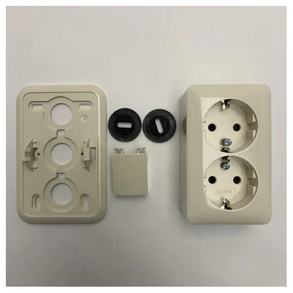 High-Quality Dual Schuko Wall Socket for Marine Use - Waterproof and Durable Electrical Outlet Commander Vite
