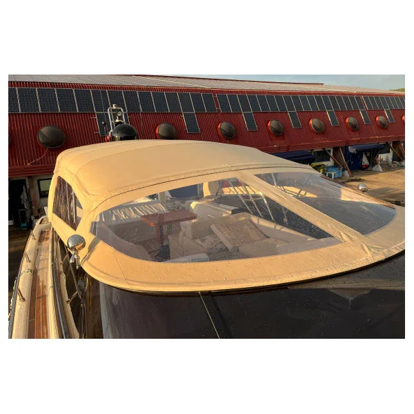 Riva Rivale 56 bimini closure with windows - Durable White Marine Canopy for Sun and Weather Protection Meilleure Vente