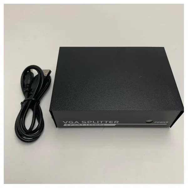VGA Video Splitter 1 Input to 4 Outputs High Resolution 1600x1280 Display Splitter Haute Qualité