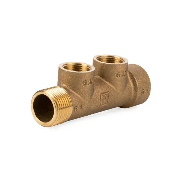 Promotion Saisonnière Vetus Brass Marine Manifold Distributor with 1x G1 Inlet and 2x G3/4 - MAN2G3/4