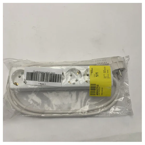 Offre Limitée Betrouwbare 3-weg stopcontact met geaarde stekker - 15W - Robuuste maritieme verlengsocket