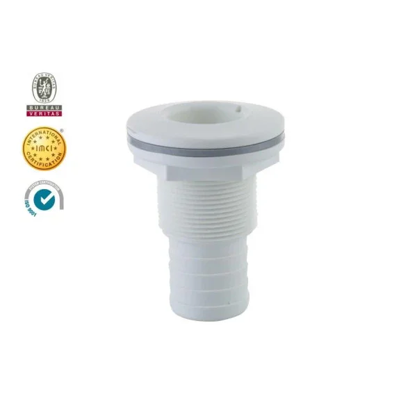 Trudesign 32mm Marine Tru-Hull Skin Fitting White - Durable Plastic Thru-Hull Fitting for Boats & Yachts - 1289E Nouvel Arrivage