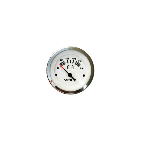 VDO 8 to 18V voltage indicator gauge white - 59656F Offre Du Jour