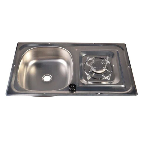Livraison Express Stainless Steel Marine Kitchen Combo Unit with Sink and Single Gas Burner for Boats - COMB1F6035CG