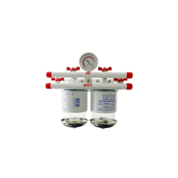 Vetus Dual Marine Fuel Filter and Water Separator 75704VT - 190L / 10 micron Populaire