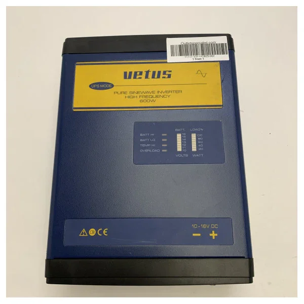 Vetus IV060012 12V 600W sinusgolf omvormer 230V Nouvel Arrivage