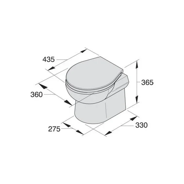Petit Prix Incomplete Vetus SMT0224 24V marine electric toilet