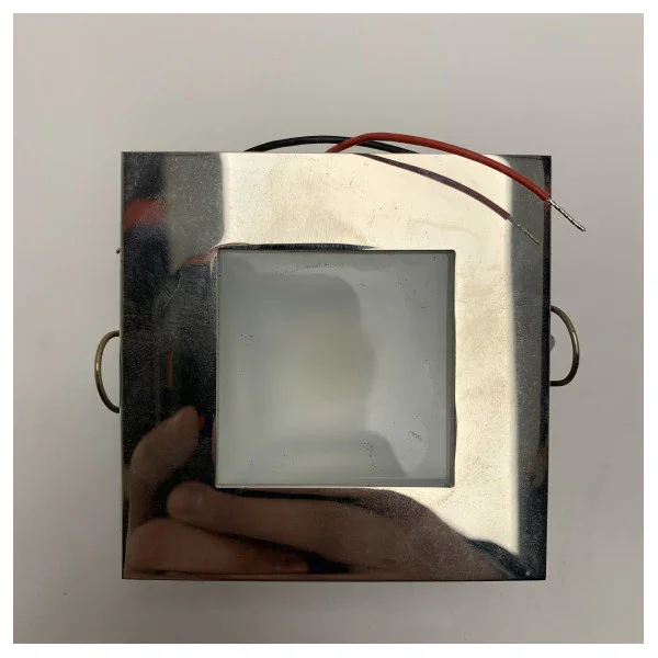 Expédition Rapide Cantalupi Ocean Marine LED Downlight IP55 Chrome Square 12/24V - D75 mm
