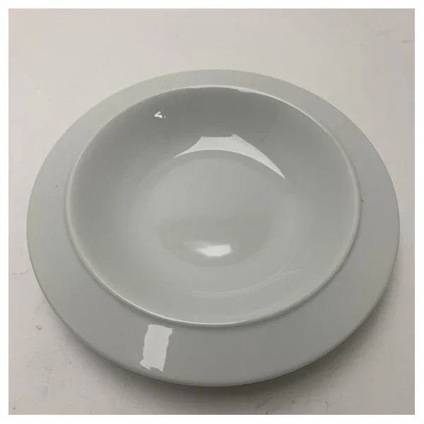 Bon Plan Alessi Porcelain Soup Bowl Deep Plate - Elegant Maritime Tableware for Yachts and Ships