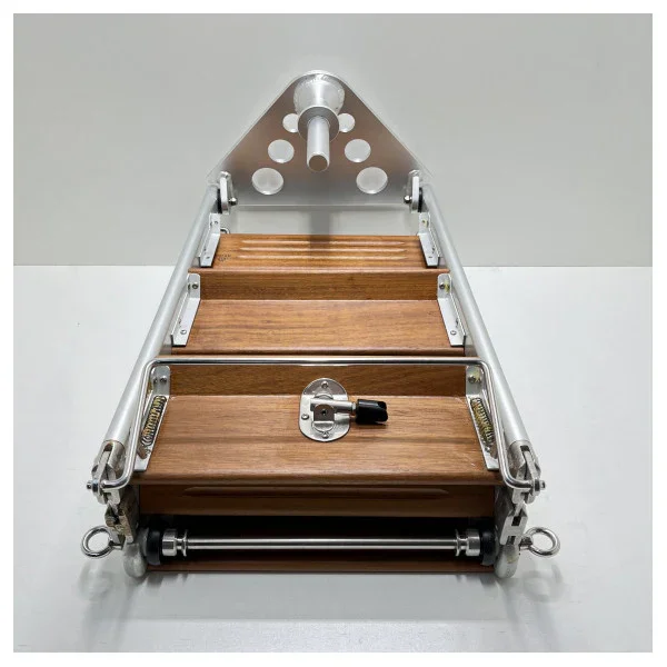 Nemo RVS Yacht Zwemladder met Teakhouten Treden - Duurzame Marine Instapladder Dernier Modèle