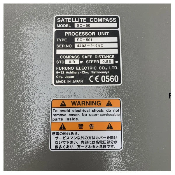 Réduction Furuno SC501 SC50 GPS Satellite processor unit