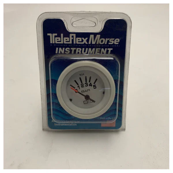 Offre Limitée Teleflex 31260E Marine Oil Pressure Gauge - Accurate 0-5 Bar Engine Monitoring Instrument