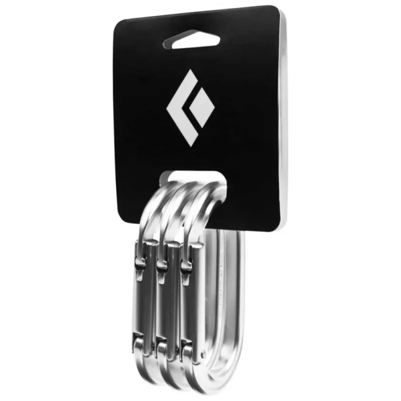 Black Diamond Mousqueton Oval Keylock 3 unités Jusqu'à Épuisement Des Stocks