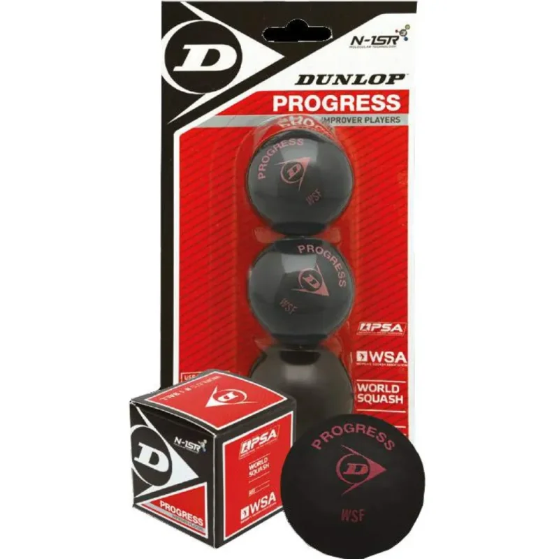 Super Prix Dunlop Balles de squash Progress Single Red Dot