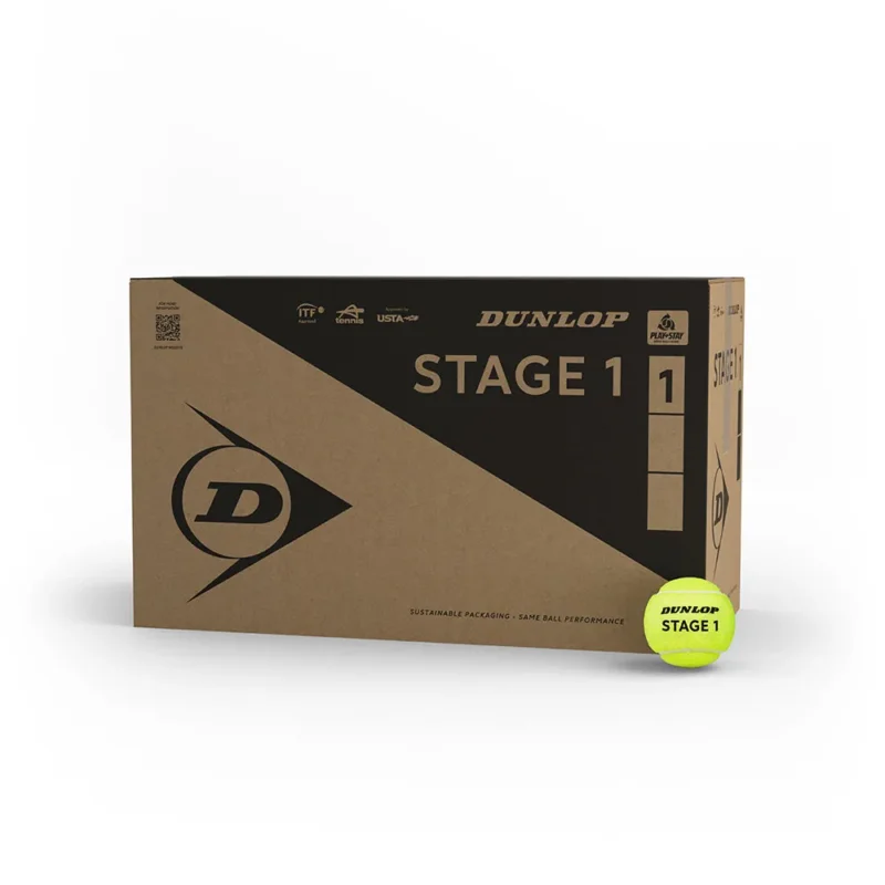 Dunlop Boîte de 10 balles de tennis Tb étape 1 Expédié Aujourd'hui