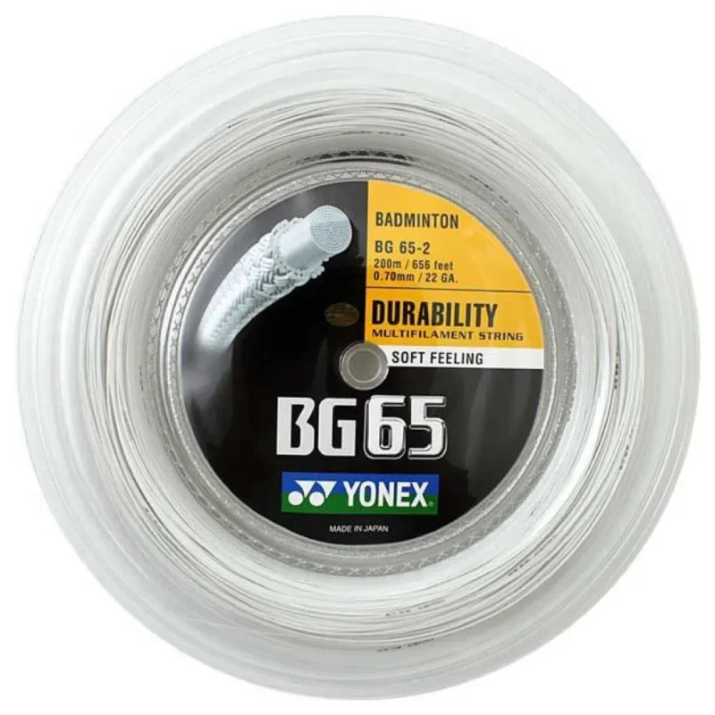 Yonex Cordage de Raquette de Badminton BG 65 200 m Populaire