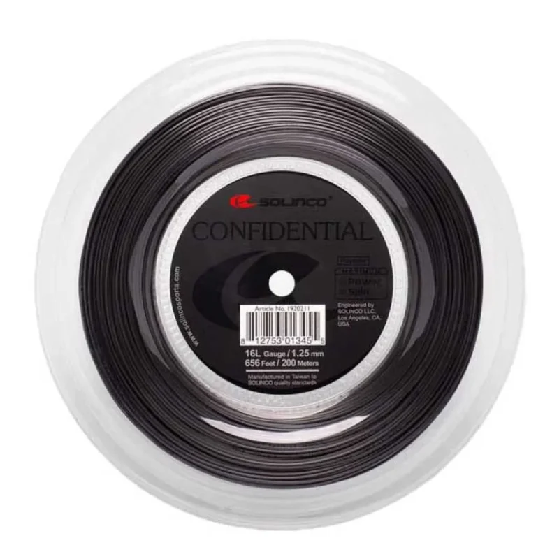 Soldes Solinco Corde de bobine de tennis Bobina cordaje confidential 200 m