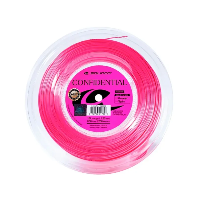 Solinco Corde de bobine de tennis Confidential 200 m Super Prix