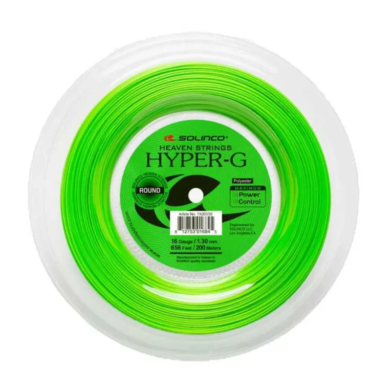 Certifié Solinco Corde de bobine de tennis Hyper-g round 200 m