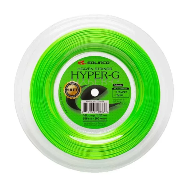 Offre Limitée Solinco Corde de bobine de tennis Hyper-g soft 200 m