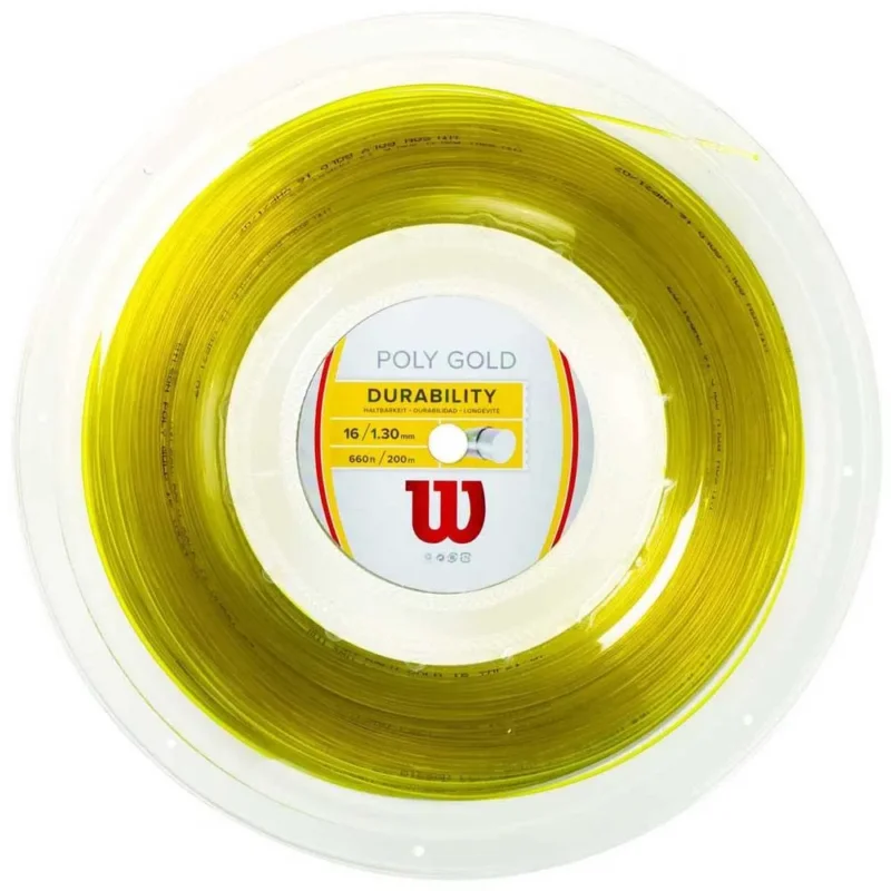 Bon Marché Wilson Corde de bobine de tennis Poly Gold 200 m